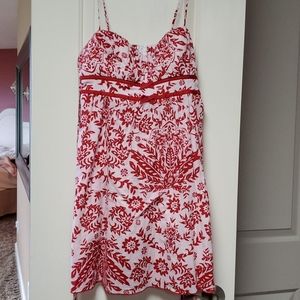 Speechless Sundress. White & Red Floral